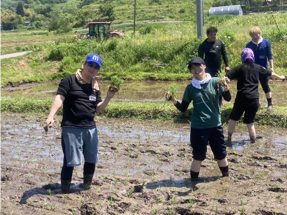 山響棚田米の田植え
