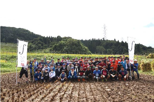 山響棚田米の稲刈り2026
